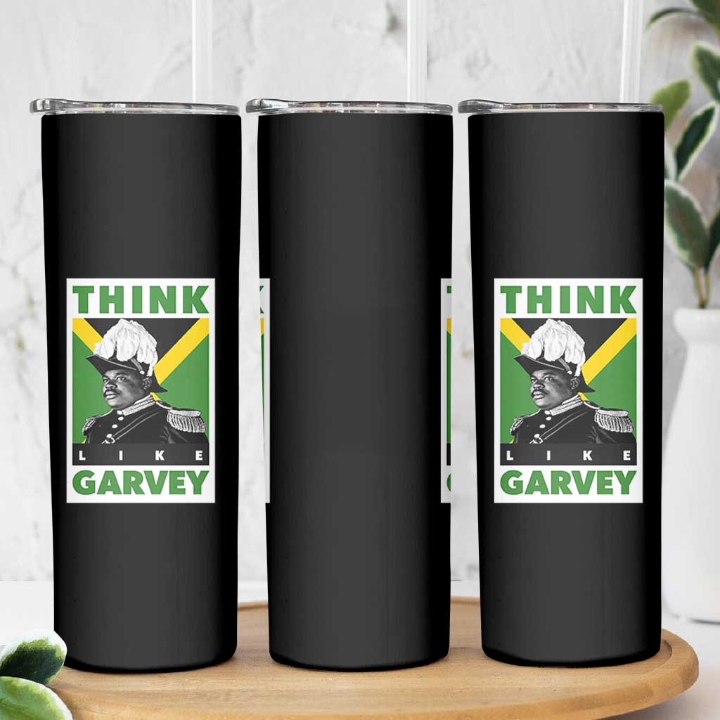 Pan Africanism Think Like Garvey Skinny Tumbler Marcus Garvey Jamaica Flag