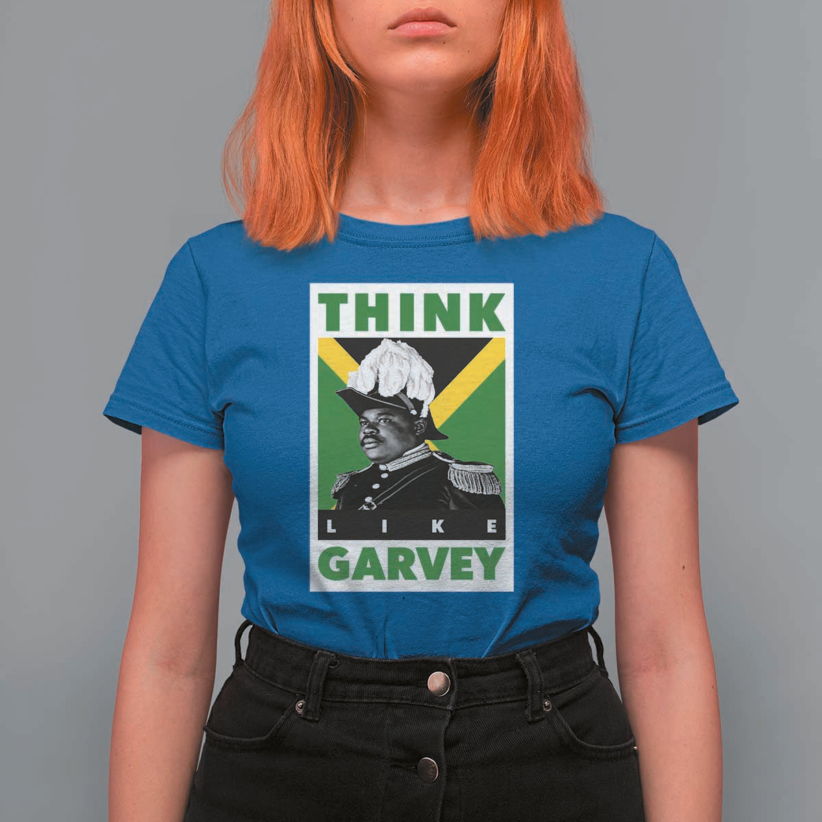 Pan Africanism Think Like Garvey T Shirt For Women Marcus Garvey Jamaica Flag