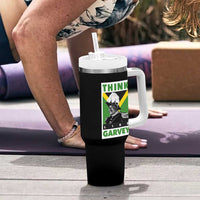 Pan Africanism Think Like Garvey Tumbler With Handle Marcus Garvey Jamaica Flag
