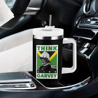 Pan Africanism Think Like Garvey Tumbler With Handle Marcus Garvey Jamaica Flag