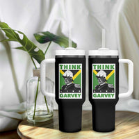 Pan Africanism Think Like Garvey Tumbler With Handle Marcus Garvey Jamaica Flag