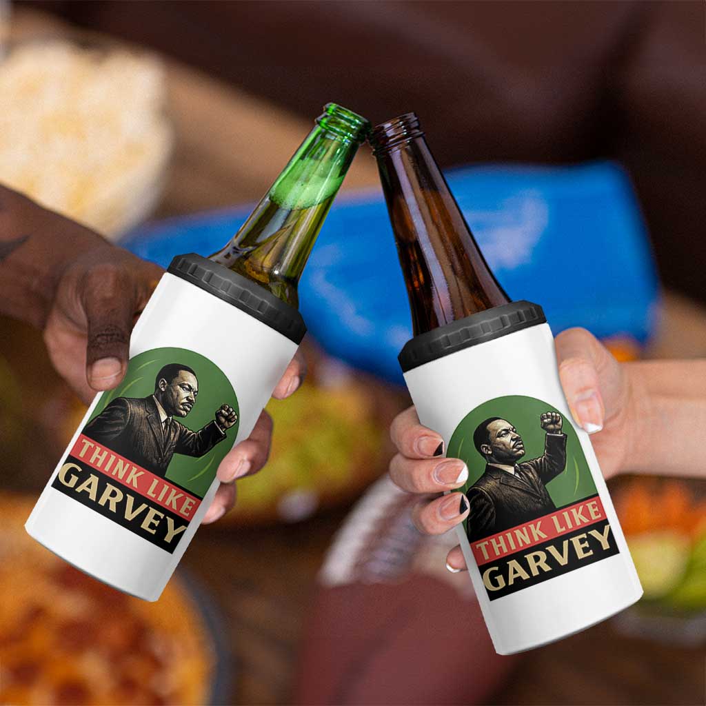 Think Like Garvey 4 in 1 Can Cooler Tumbler Civil Rights Leader Gift