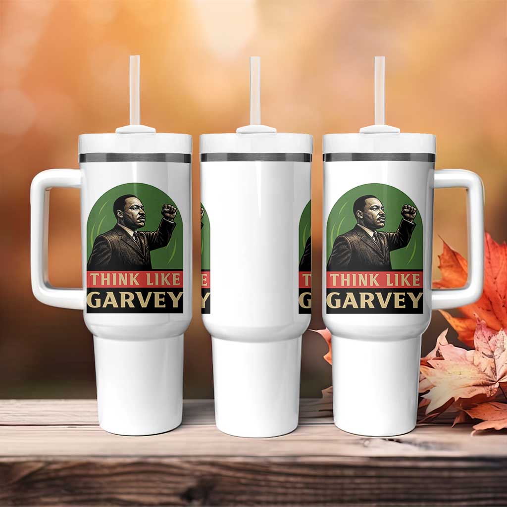 Think Like Garvey Tumbler With Handle Civil Rights Leader Gift