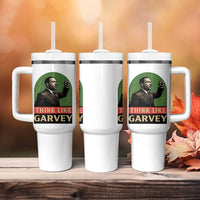 Think Like Garvey Tumbler With Handle Civil Rights Leader Gift