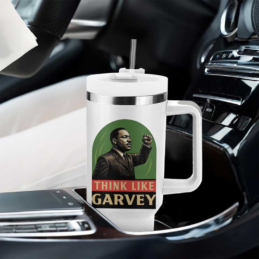 Think Like Garvey Tumbler With Handle Civil Rights Leader Gift