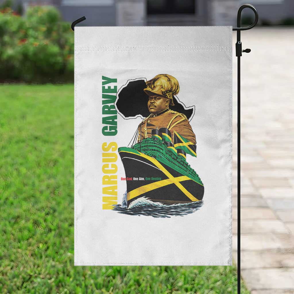 Marcus Garvey Jamaica Pride Garden Flag One God One Aim One Destiny