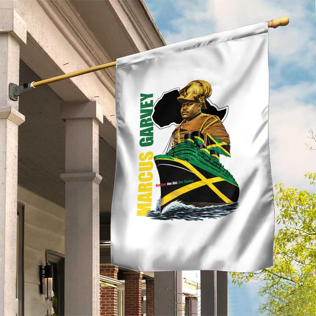 Marcus Garvey Jamaica Pride Garden Flag One God One Aim One Destiny