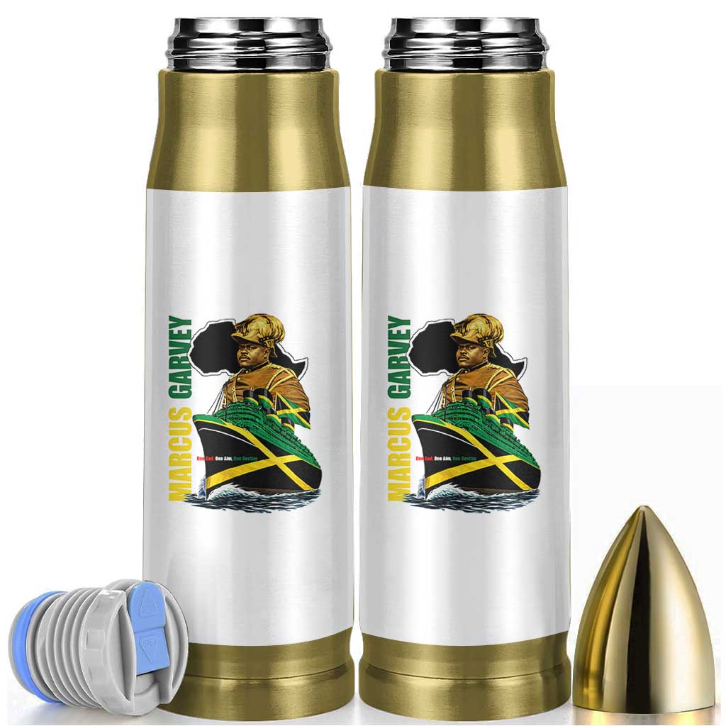 Marcus Garvey Jamaica Pride Bullet Tumbler One God One Aim One Destiny