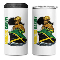 Marcus Garvey Jamaica Pride 4 in 1 Can Cooler Tumbler One God One Aim One Destiny