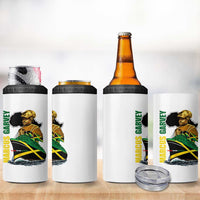 Marcus Garvey Jamaica Pride 4 in 1 Can Cooler Tumbler One God One Aim One Destiny