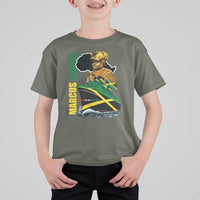 Marcus Garvey Jamaica Pride T Shirt For Kid One God One Aim One Destiny