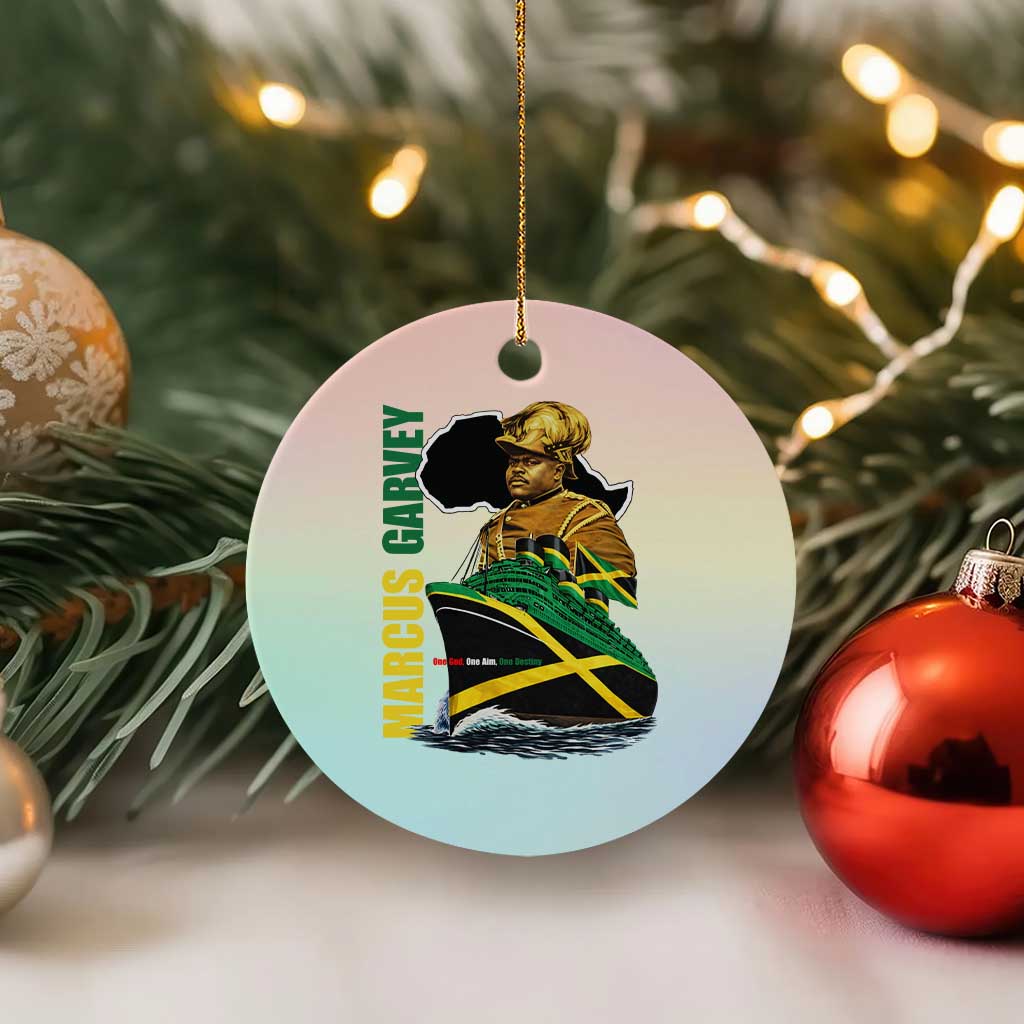 Marcus Garvey Jamaica Pride Ceramic Ornament One God One Aim One Destiny