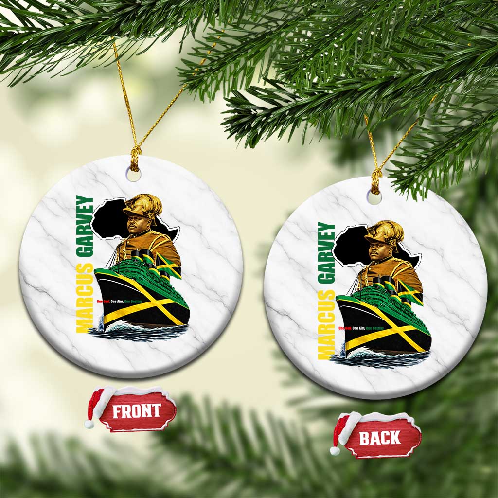 Marcus Garvey Jamaica Pride Ceramic Ornament One God One Aim One Destiny