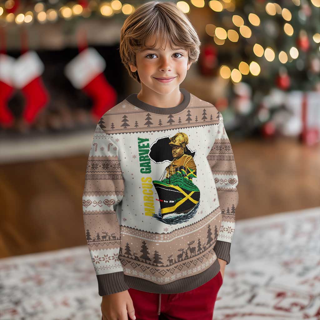 Marcus Garvey Jamaica Pride Ugly Christmas Sweater One God One Aim One Destiny