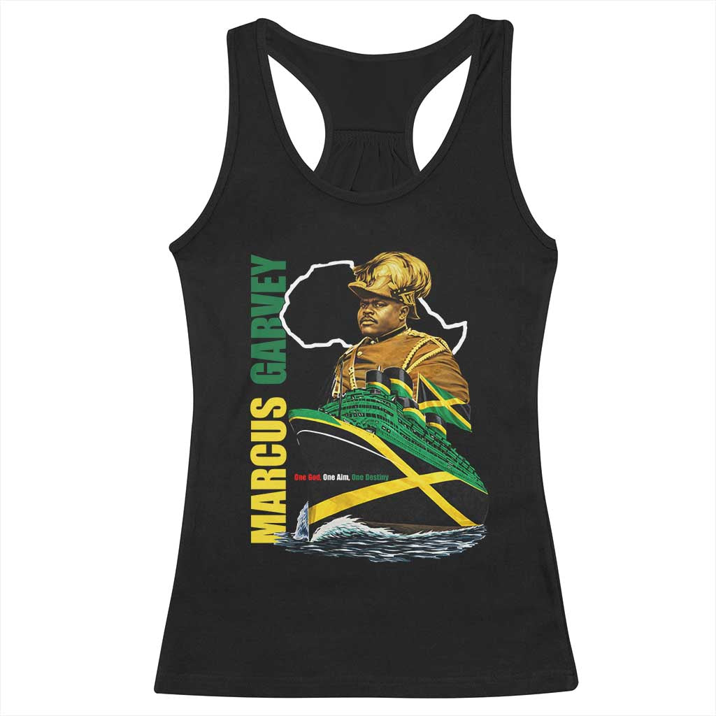 Marcus Garvey Jamaica Pride Racerback Tank Top One God One Aim One Destiny