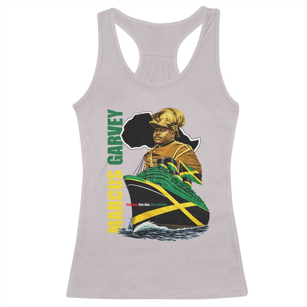 Marcus Garvey Jamaica Pride Racerback Tank Top One God One Aim One Destiny