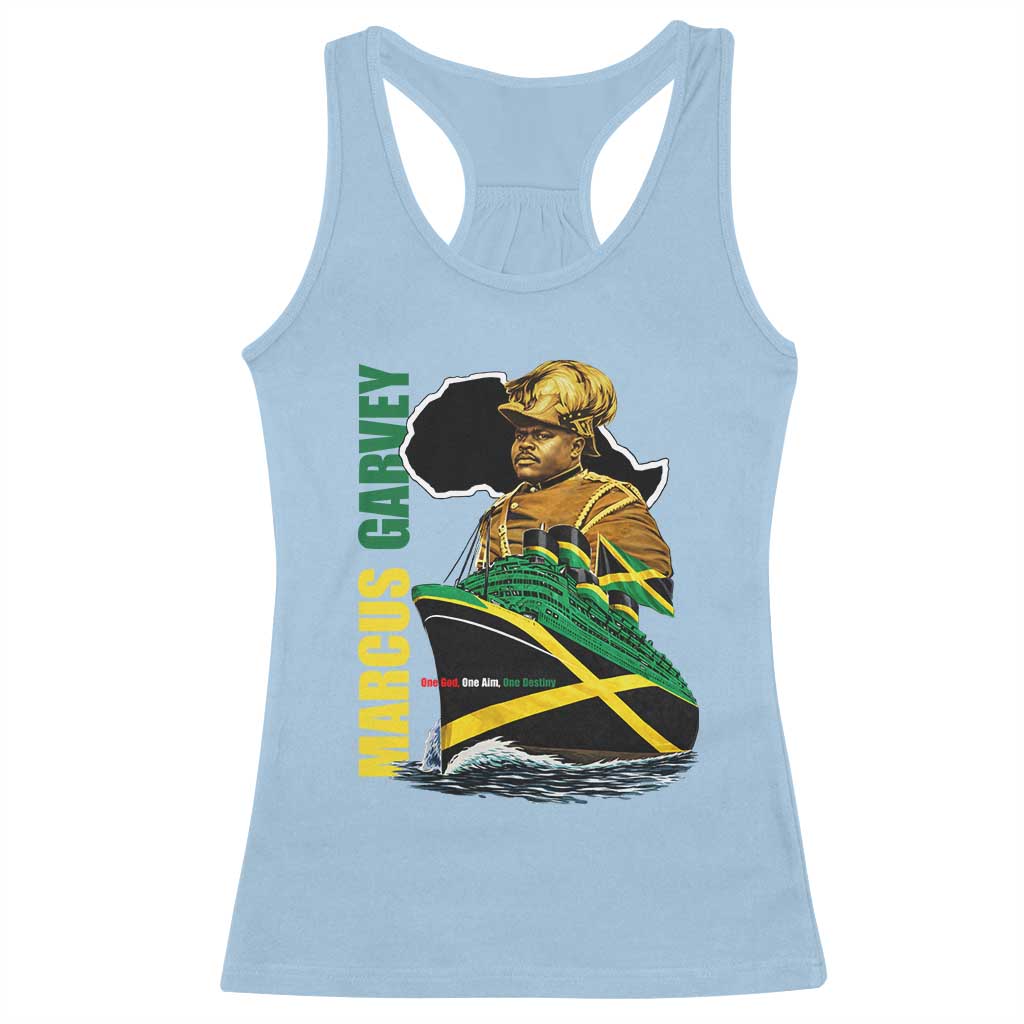 Marcus Garvey Jamaica Pride Racerback Tank Top One God One Aim One Destiny