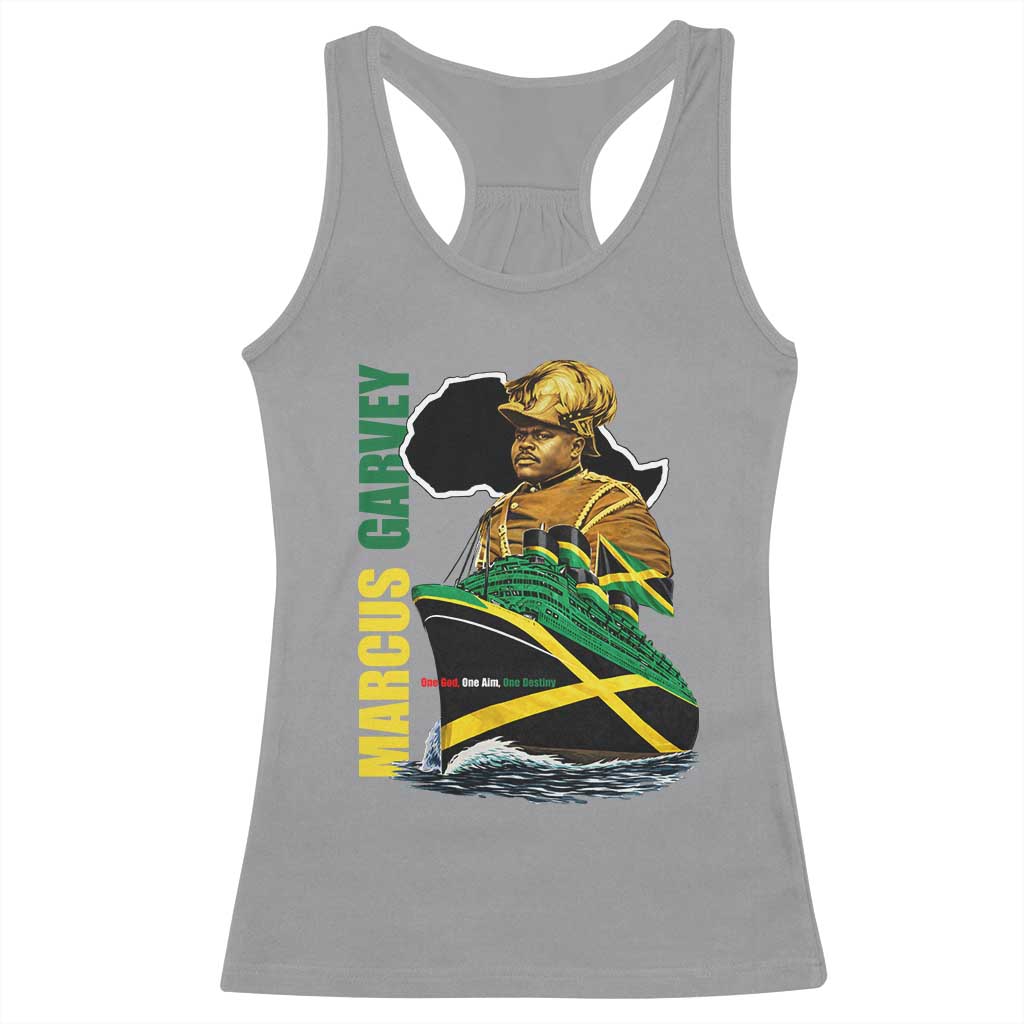 Marcus Garvey Jamaica Pride Racerback Tank Top One God One Aim One Destiny