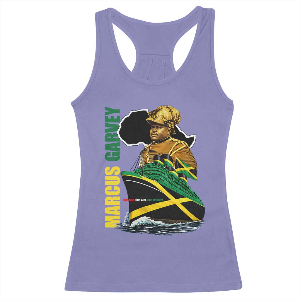 Marcus Garvey Jamaica Pride Racerback Tank Top One God One Aim One Destiny