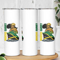 Marcus Garvey Jamaica Pride Skinny Tumbler One God One Aim One Destiny