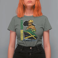 Marcus Garvey Jamaica Pride T Shirt For Women One God One Aim One Destiny