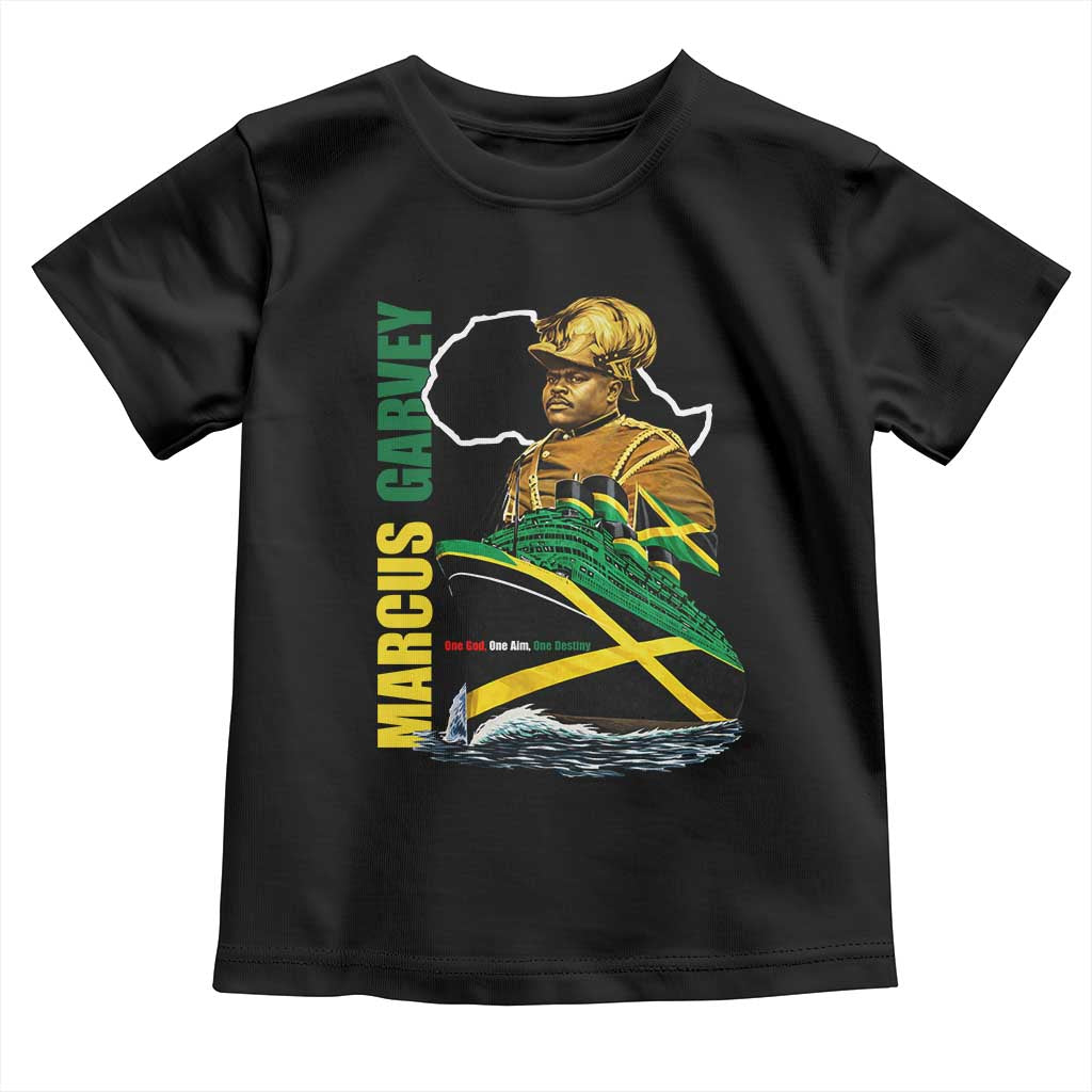 Marcus Garvey Jamaica Pride Toddler T Shirt One God One Aim One Destiny