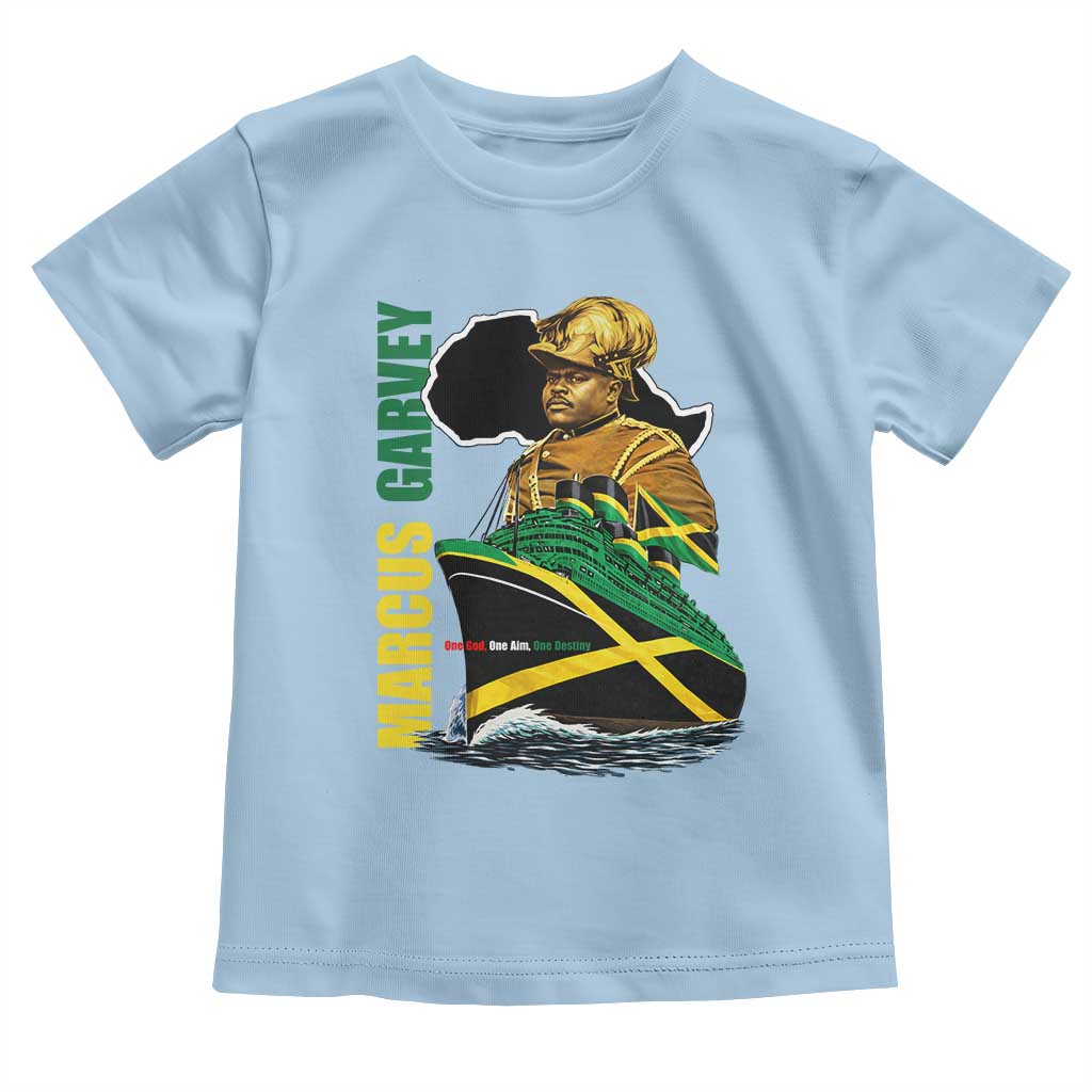 Marcus Garvey Jamaica Pride Toddler T Shirt One God One Aim One Destiny