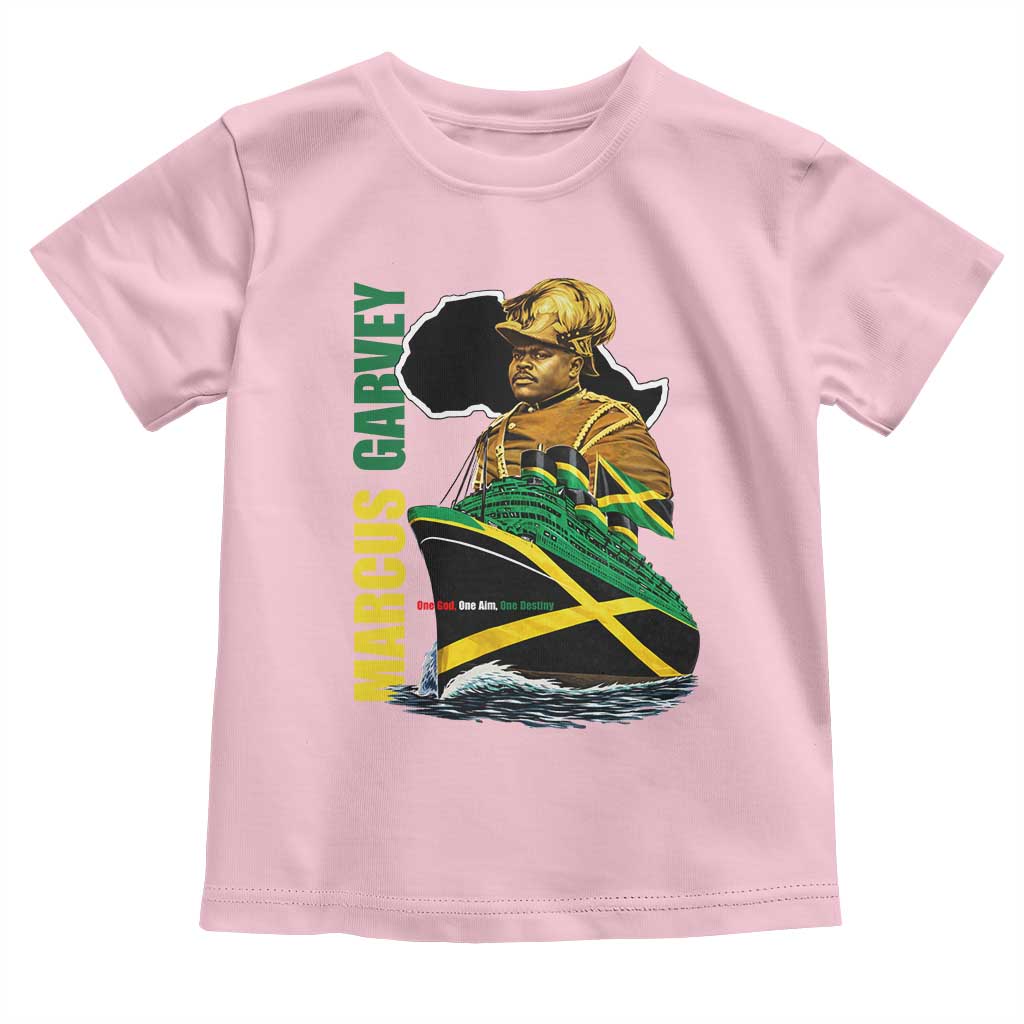 Marcus Garvey Jamaica Pride Toddler T Shirt One God One Aim One Destiny