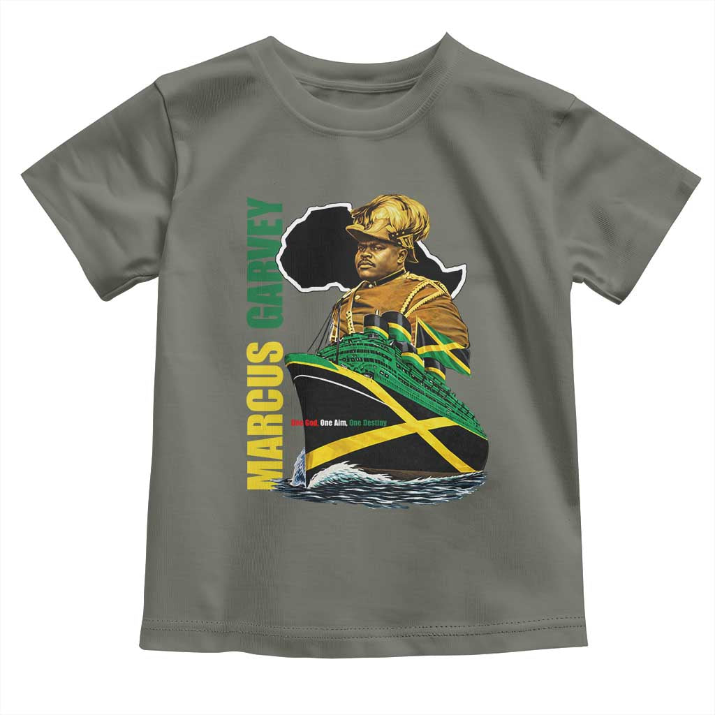 Marcus Garvey Jamaica Pride Toddler T Shirt One God One Aim One Destiny