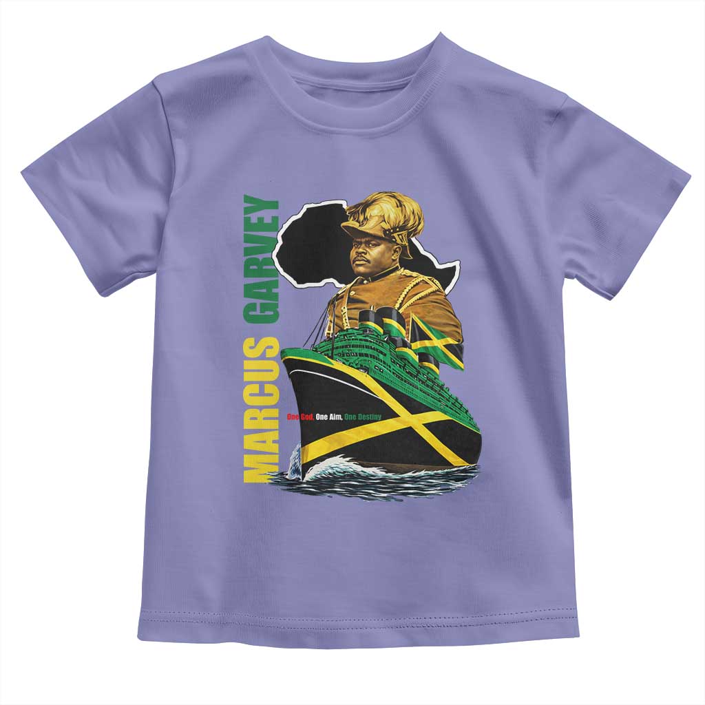 Marcus Garvey Jamaica Pride Toddler T Shirt One God One Aim One Destiny