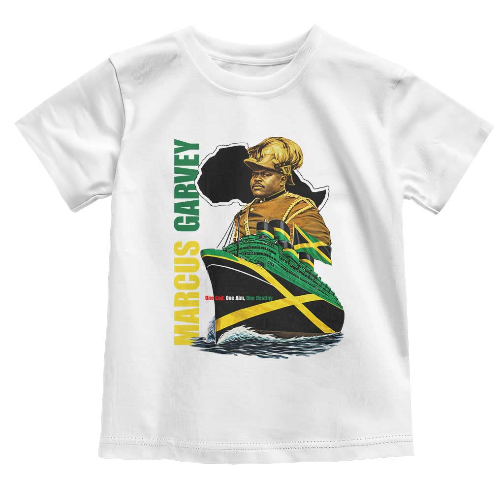 Marcus Garvey Jamaica Pride Toddler T Shirt One God One Aim One Destiny