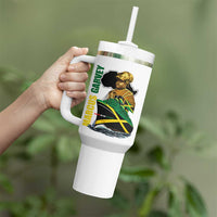 Marcus Garvey Jamaica Pride Tumbler With Handle One God One Aim One Destiny