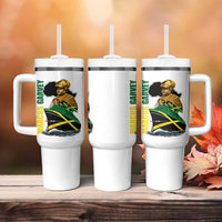 Marcus Garvey Jamaica Pride Tumbler With Handle One God One Aim One Destiny