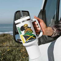 Marcus Garvey Jamaica Pride Tumbler With Handle One God One Aim One Destiny