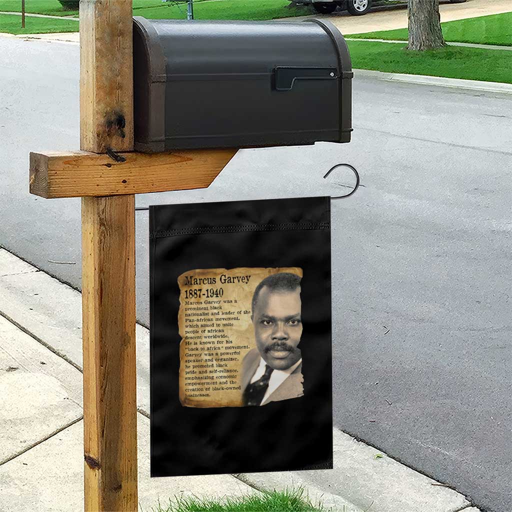 Marcus Garvey Garden Flag Strong Black History Leader