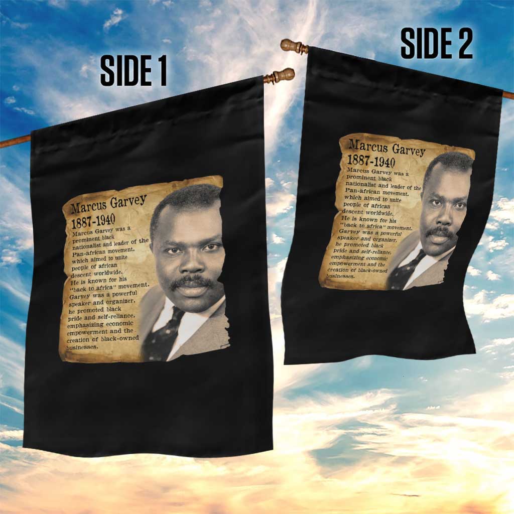 Marcus Garvey Garden Flag Strong Black History Leader