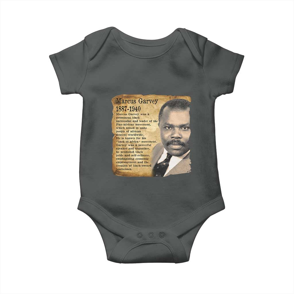 Marcus Garvey Baby Onesie Strong Black History Leader