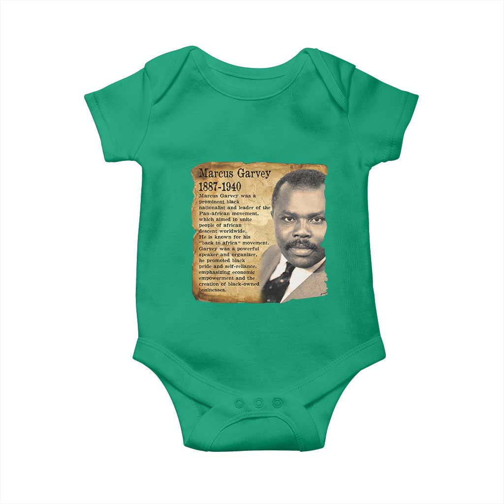 Marcus Garvey Baby Onesie Strong Black History Leader