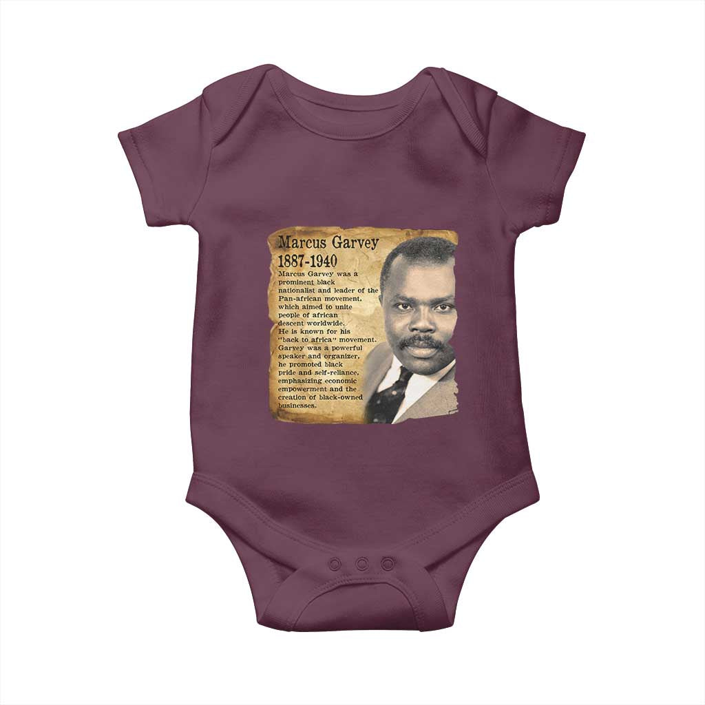 Marcus Garvey Baby Onesie Strong Black History Leader