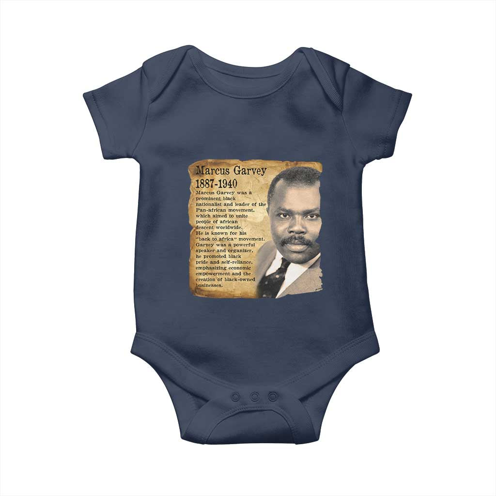 Marcus Garvey Baby Onesie Strong Black History Leader