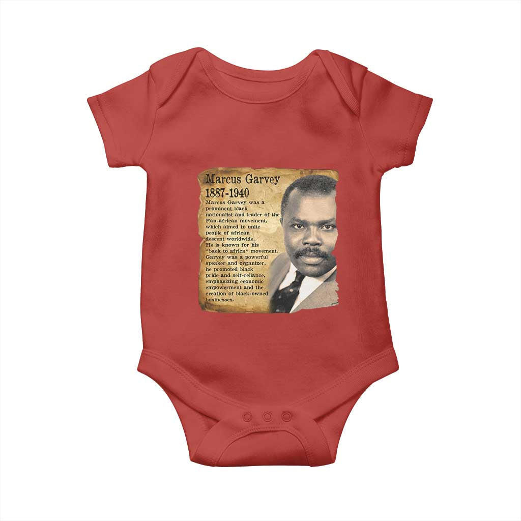 Marcus Garvey Baby Onesie Strong Black History Leader