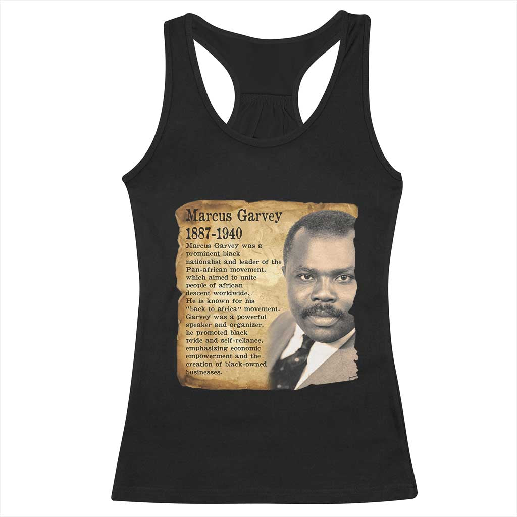 Marcus Garvey Racerback Tank Top Strong Black History Leader