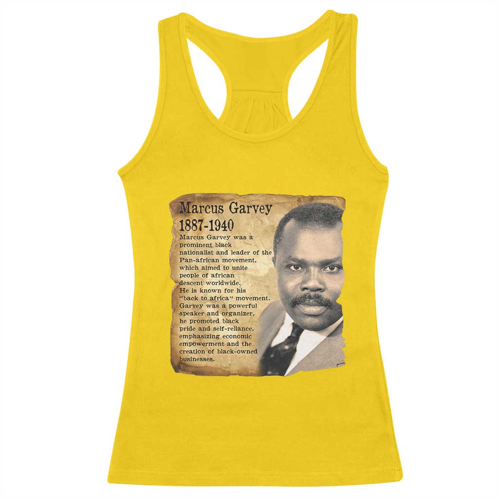 Marcus Garvey Racerback Tank Top Strong Black History Leader