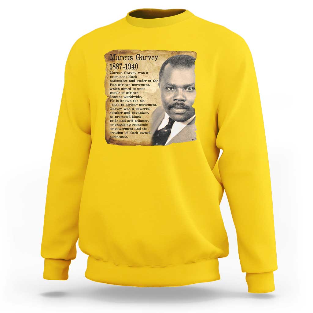 Marcus Garvey Sweatshirt Strong Black History Leader