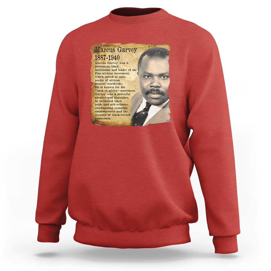 Marcus Garvey Sweatshirt Strong Black History Leader