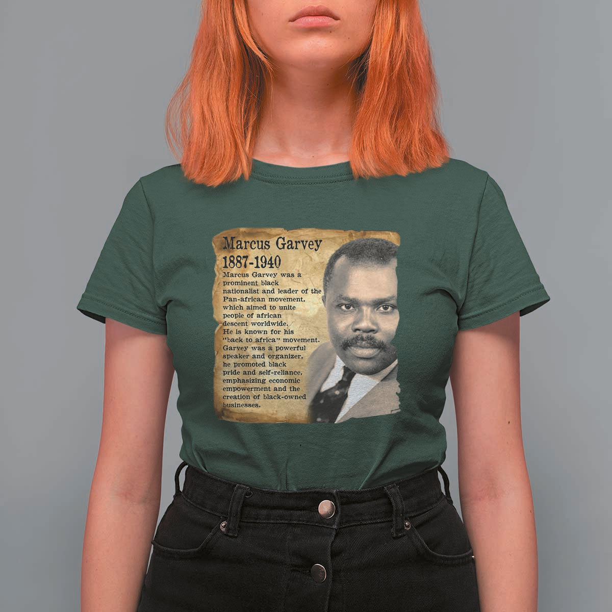 Marcus Garvey T Shirt For Women Strong Black History Leader