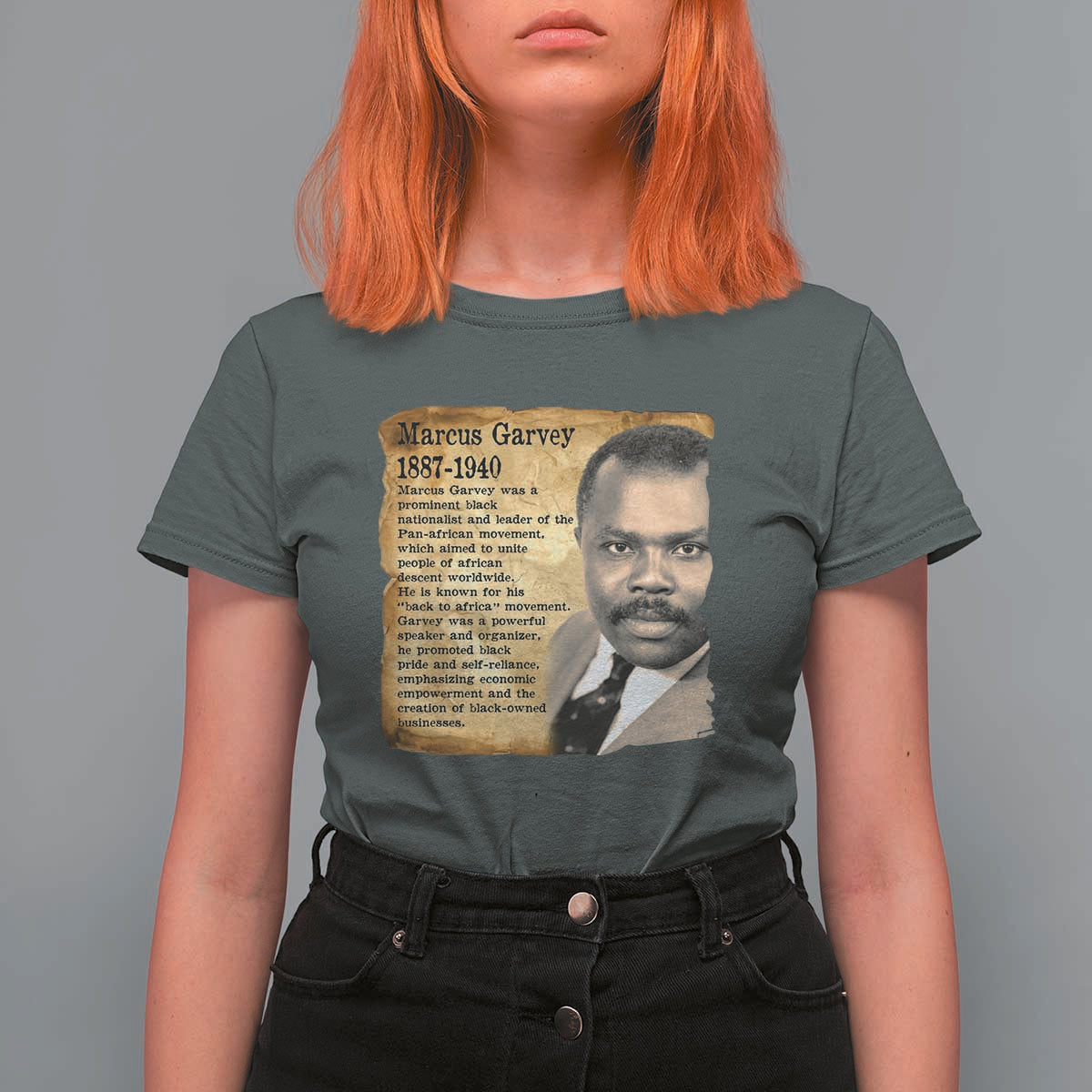 Marcus Garvey T Shirt For Women Strong Black History Leader