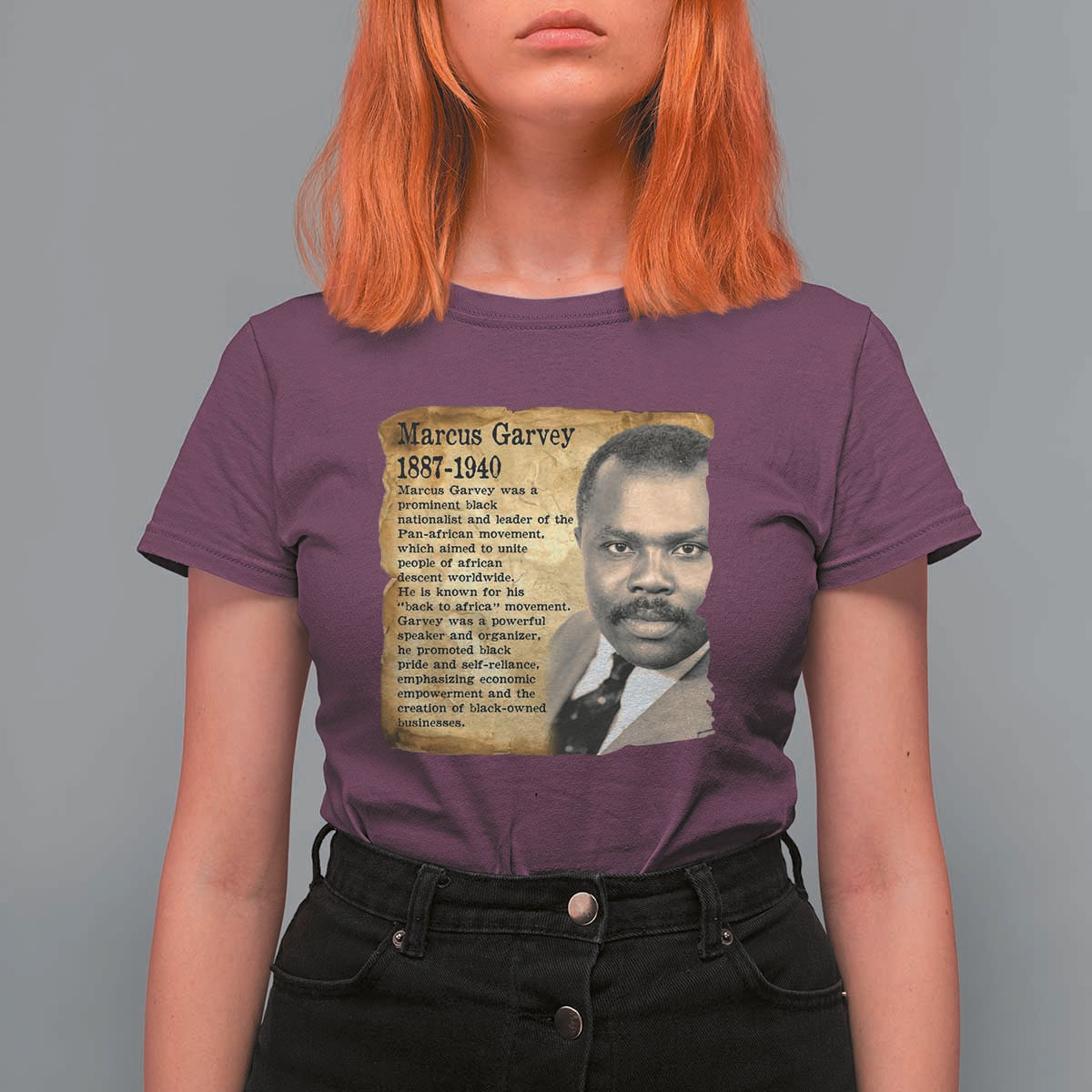 Marcus Garvey T Shirt For Women Strong Black History Leader