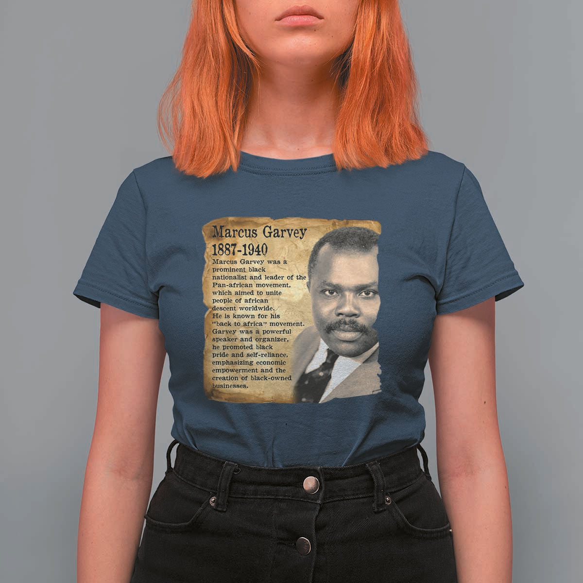 Marcus Garvey T Shirt For Women Strong Black History Leader