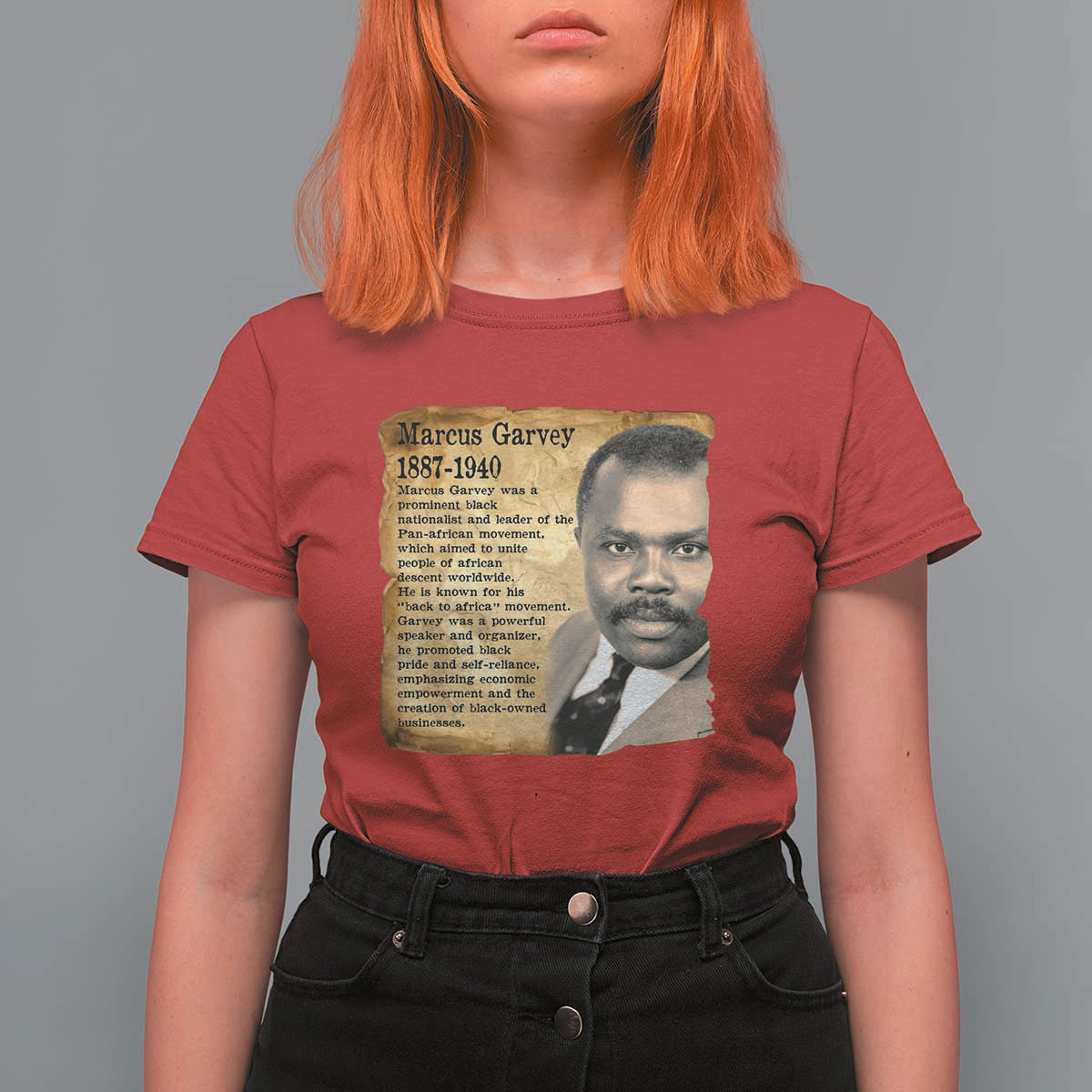 Marcus Garvey T Shirt For Women Strong Black History Leader